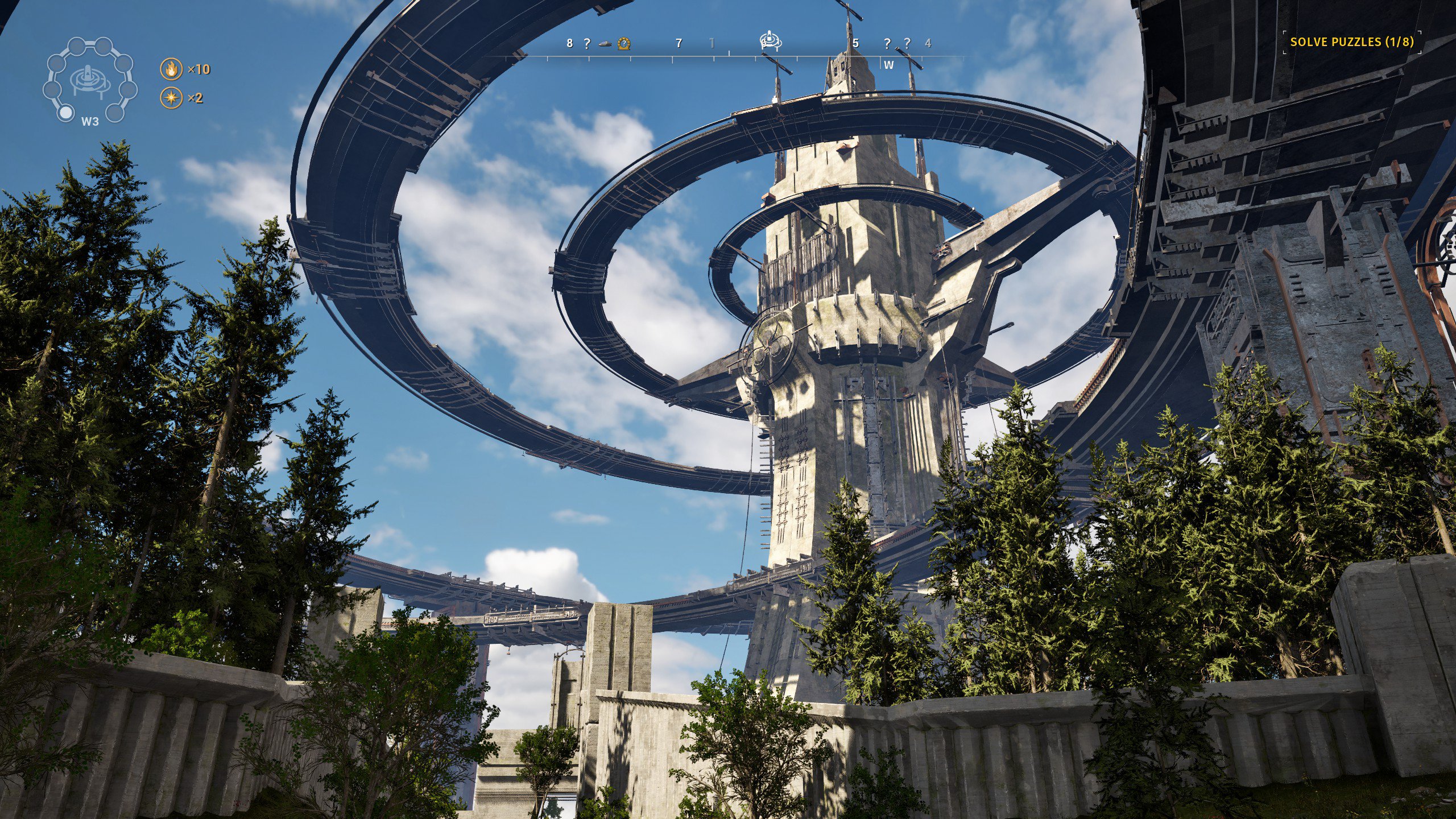 Ciudad gigante con estructura espiral de caminos